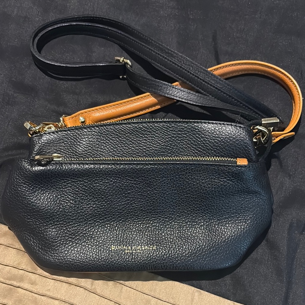 Chic Black and Tan Crossbody Bag